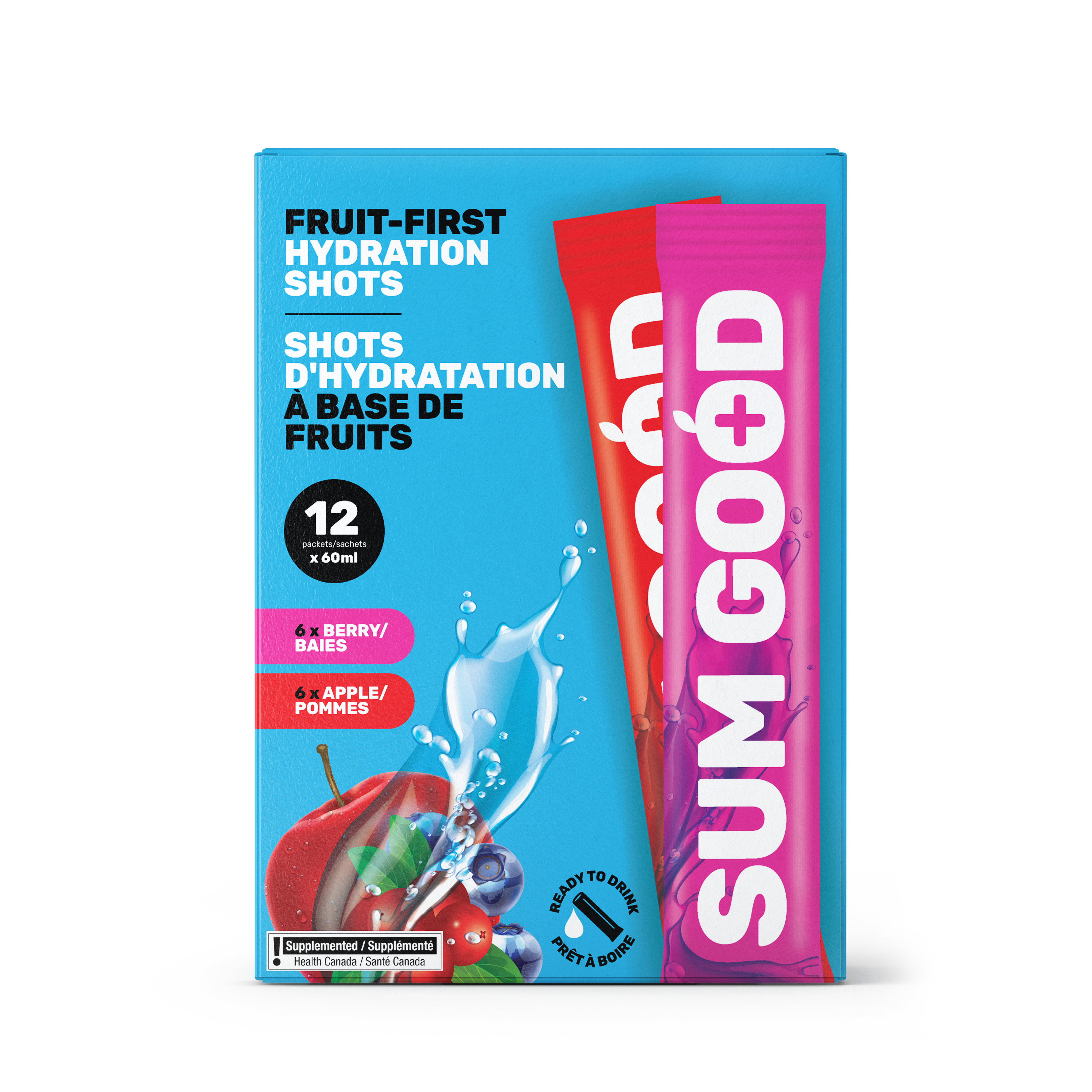 Sum Good Hydration Shots - Apple & Berry Flavours Variety